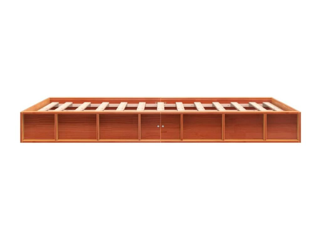 Brown bed frame 120x200 solid pine wood