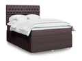Meubiana bed base with dark brown mattress 140x200 cm