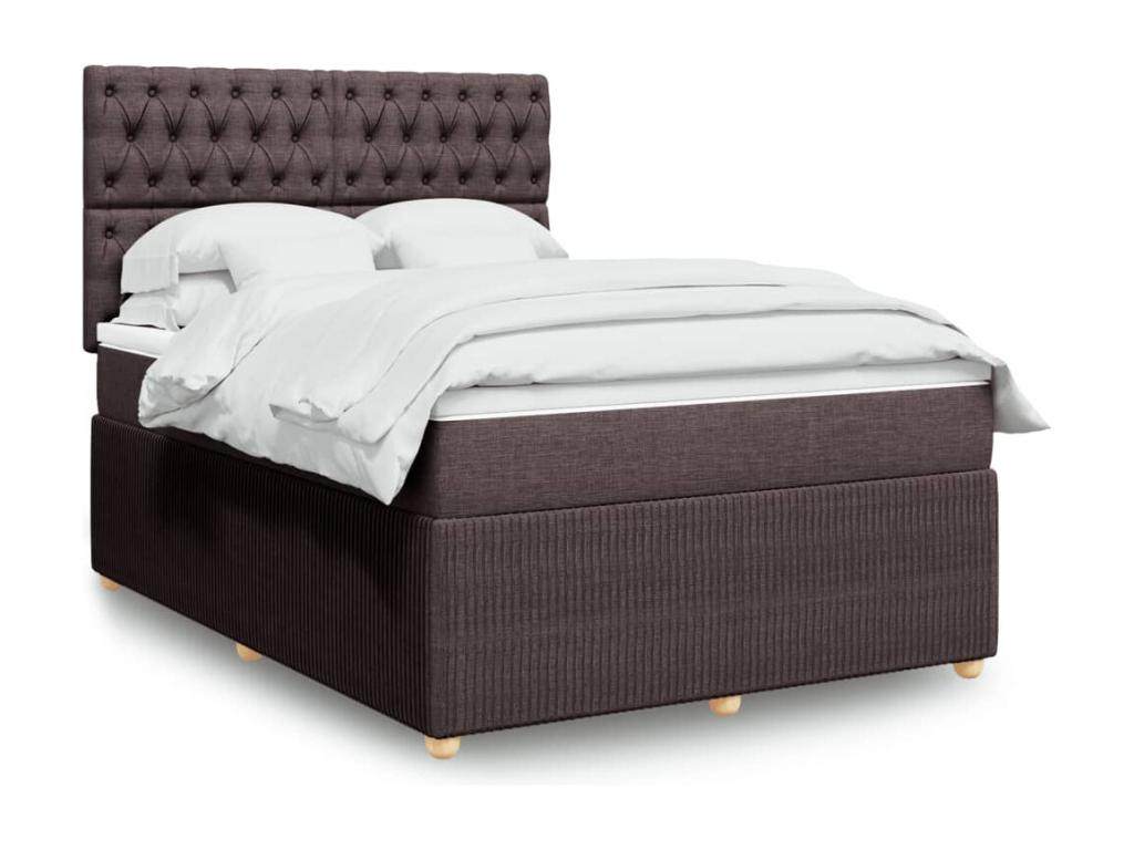 Meubiana bed base with dark brown mattress 140x200 cm