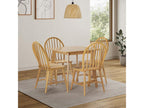 Clark Oak 80x80 cm table and 4 dining chairs