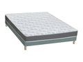 Meubiana reversible firm foam mattress and bed base set - French comfort. Dimensions: 140x190 cm. Bed base: Celadon green.