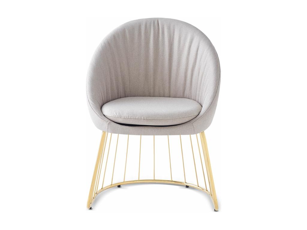 Meubiana 84cm Beige Fabric Designer Chair
