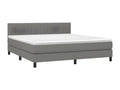 Meubiana bed base and mattress with LED lighting, Dark Grey, 180x200