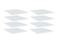 8 pcs Glossy White Engineered Wood Bookshelf Panels