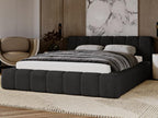Upholstered Bed with Storage 160x200 cm Double Bed Meubiana Black Velvet