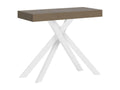 Meubiana Small extendable console table 90x40/196 cm with white legs