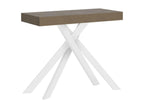 Meubiana Small extendable console table 90x40/196 cm with white legs