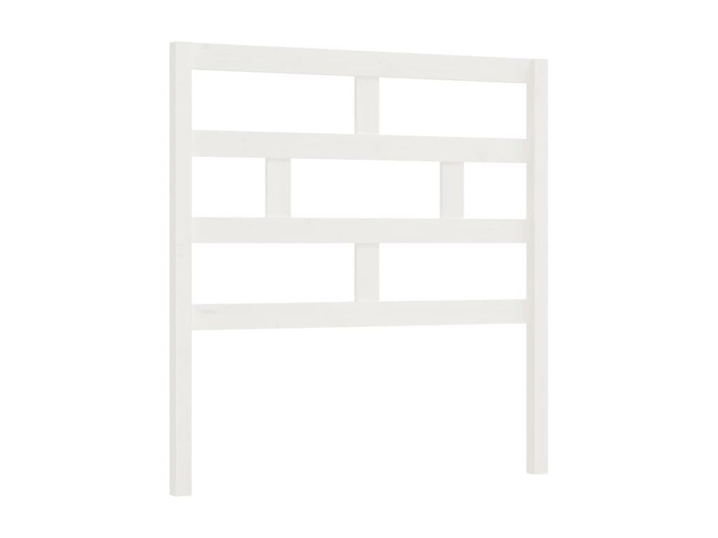 White headboard 81x4x100 cm Solid pine wood
