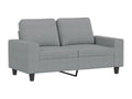 2-piece sofa set in light grey fabric