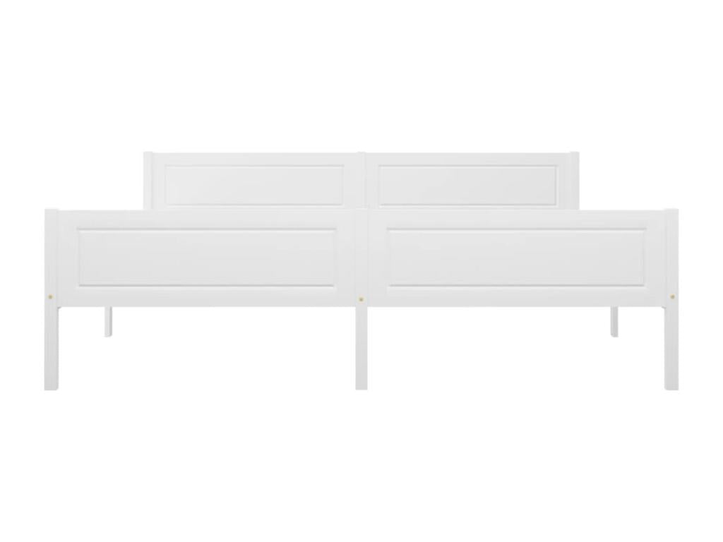 Bed frame without mattress, solid white pine wood, 180x200 cm