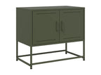 Olive green TV stand, 68.5x39x60.5 cm, steel