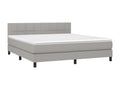 Meubiana bed base with light grey mattress 180x200 fabric
