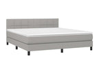 Meubiana bed base with light grey mattress 180x200 fabric
