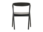 Set of 2 black wooden designer chairs by Meubiana