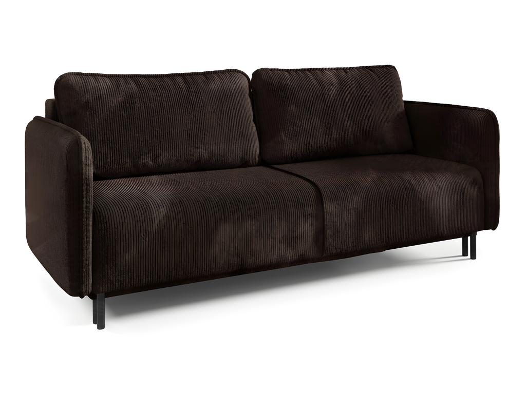 Meubiana 3-seater convertible sofa with storage, corduroy brown