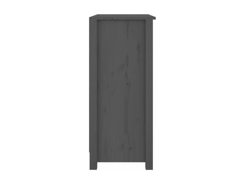 Grey sideboard 70x35x80 cm Solid pine wood