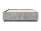 Concrete grey bed frame 140x200 cm engineered wood