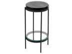 Meubiana grey glass top side table