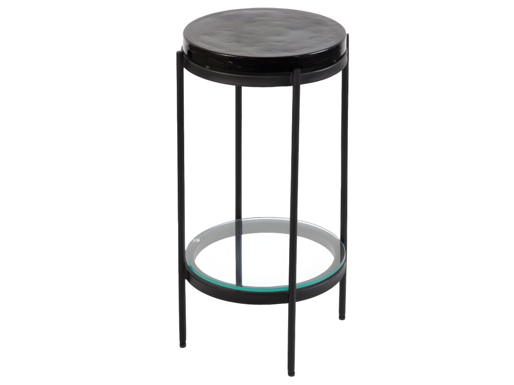 Meubiana grey glass top side table