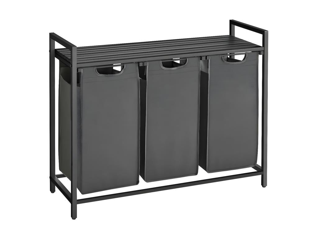 3-compartment laundry basket - L92.5 cm