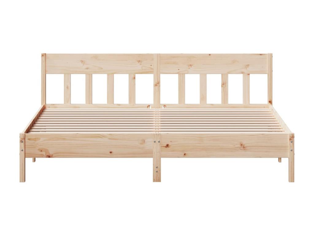 Bed frame without mattress 180x200 cm solid pine wood