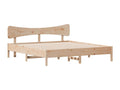 Bed frame without mattress 200x200 cm solid pine wood