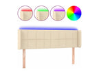 Cream LED Headboard 147x16x78-88 Fabric