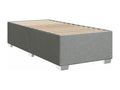 Light grey bed frame without mattress, 90x200 cm, fabric