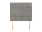 2-piece headboard set, light grey, 80x5x78/88 cm, velvet