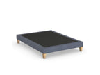 Ocean blue upholstered bed base - Meubiana 150x200