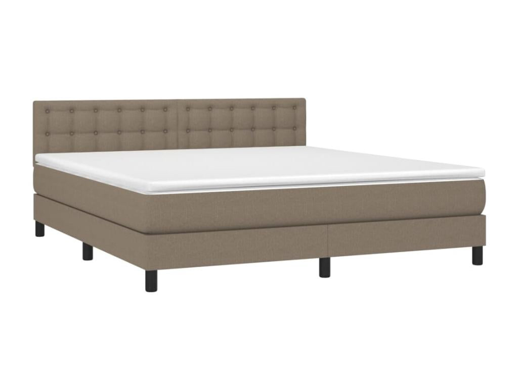 Upholstered bed base with mattress and LED lighting, Meubiana 160x200 cm, Fabric