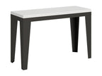 Flame Double Extendable Folding Table 120x45/90 cm White Ash with Anthracite Frame
