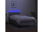 Meubiana bed base with mattress and LED, light grey, 90x190