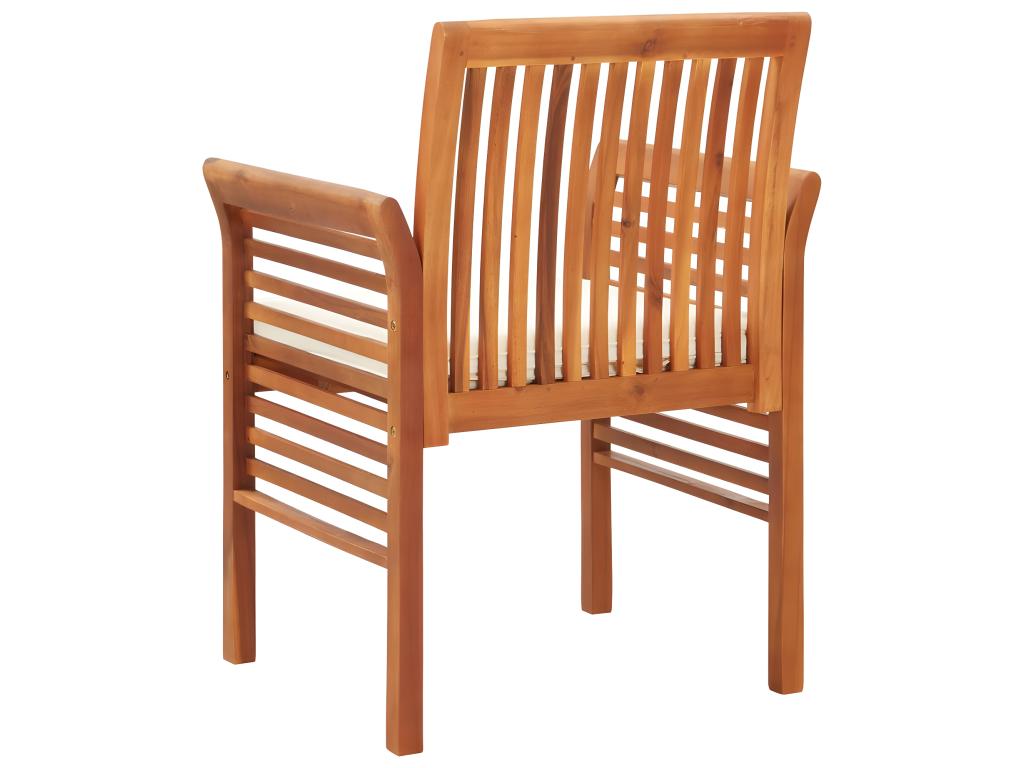 Meubiana Garden Dining Chairs and Cushions, Set of 8, Wood