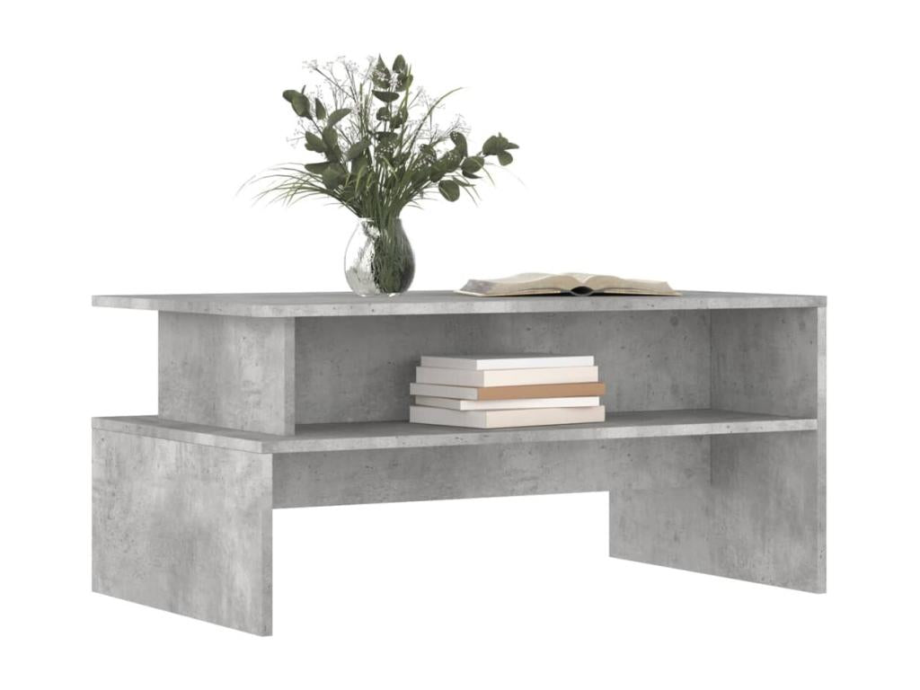 Concrete grey coffee table 90x55x42.5 cm engineered wood