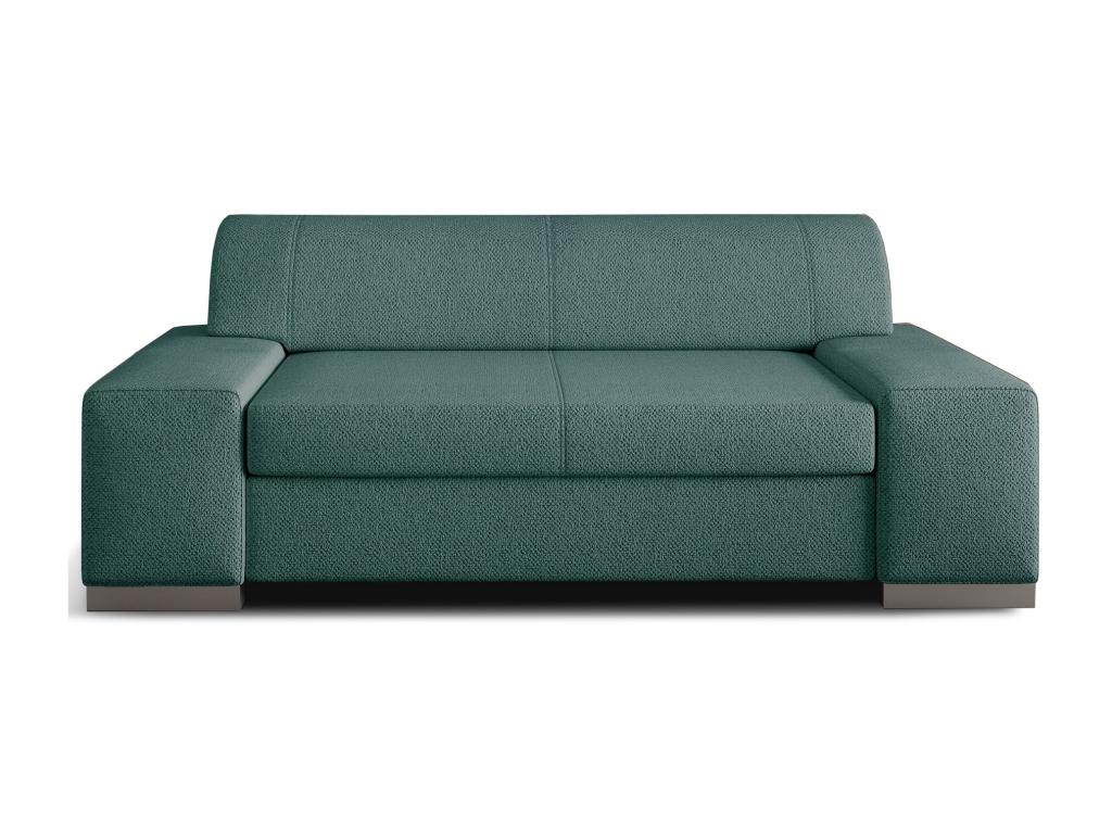 Minimalist 2-3 seater sofa in blue fabric, Meubiana, 190cm