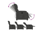 Dark grey electric recliner chair in microfiber fabric