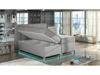 Meubiana gray imitation leather boxspring bed 180x200