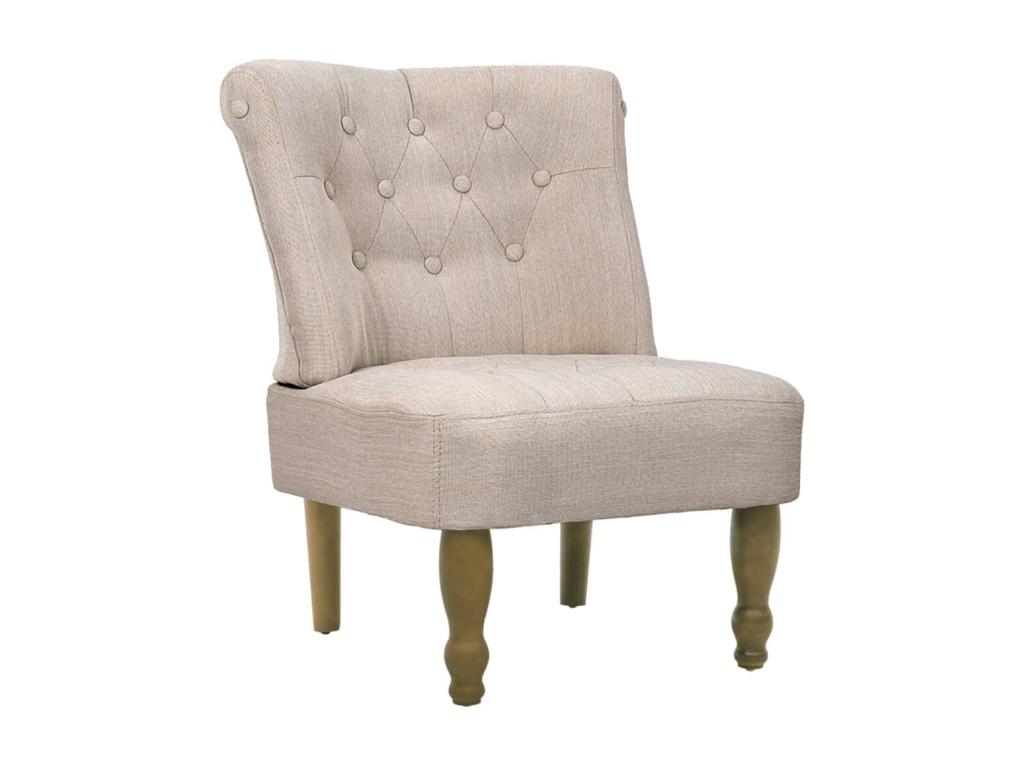 Cream Fabric French Style Armchair