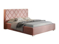 Meubiana Upholstered Bed 160x200 Meubiana - Double Bed with Storage Bed 140x200 cm Pink Meubiana 61