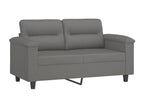 2-piece sofa set with dark grey microfiber fabric cushions