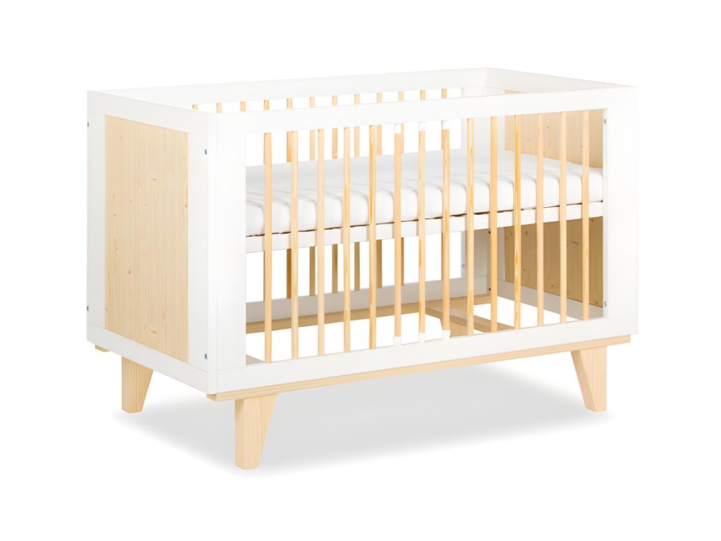 LittleSky by Meubiana White Baby Cot and Changing Table