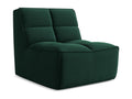Armchair for modular sofa in velvet - bottle green - Meubiana