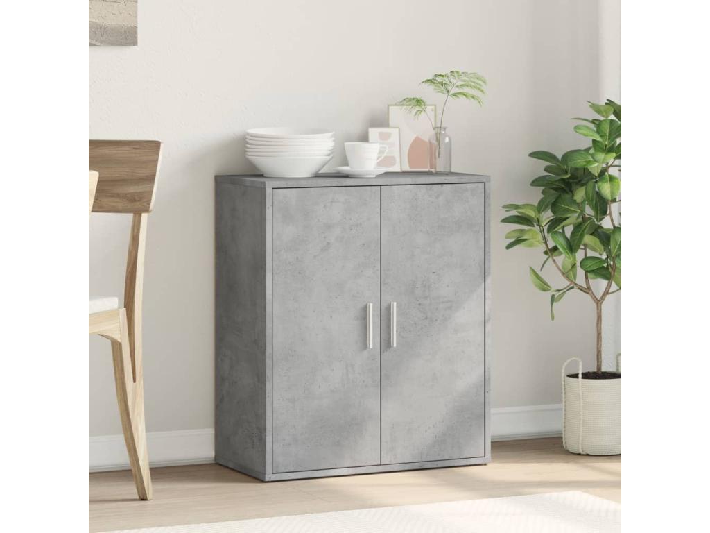 Concrete grey sideboard 60x31x70 cm engineered wood