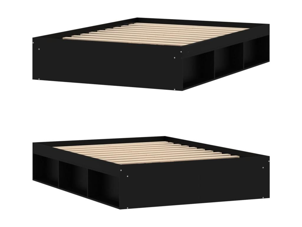 Black bed frame 135x190 double
