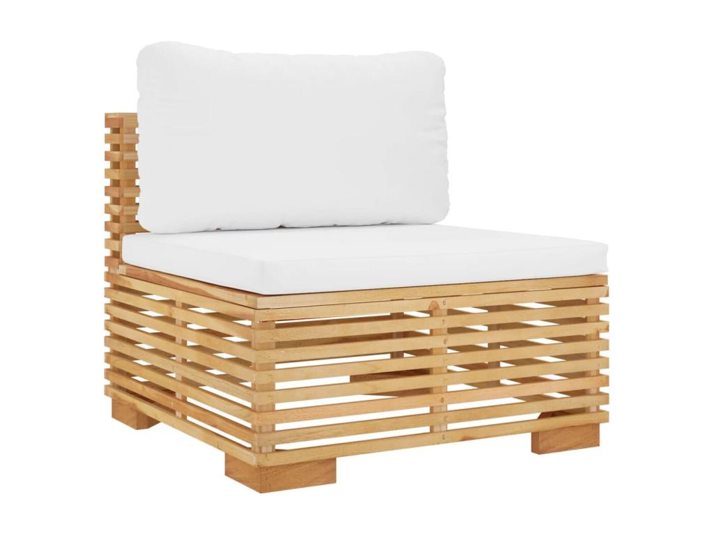 6-piece garden furniture set with cushions. Solid teak wood.