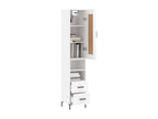 High-gloss white sideboard, 34.5x34x180 cm, engineered wood
