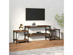 Brown oak TV stand, 157x35x52 cm, engineered wood