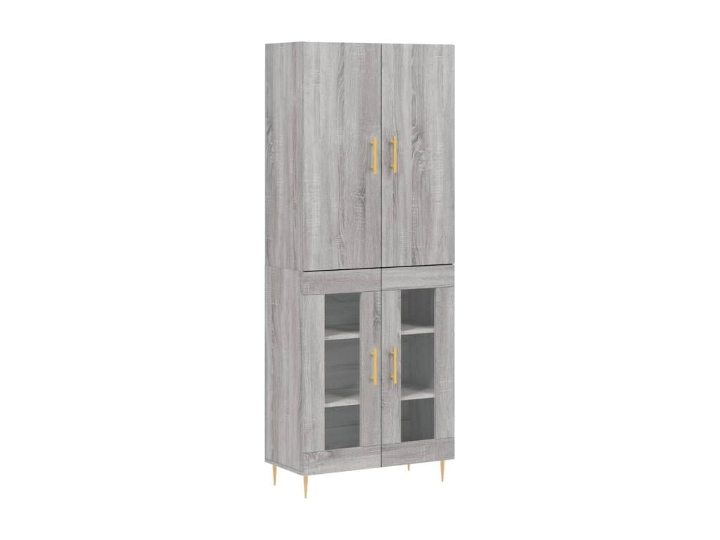 Meubiana tall sideboard, grey, 69.5x34x180 cm, engineered wood