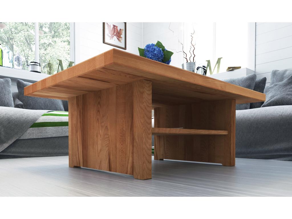 Meubiana - Coffee table 90x90 in natural oiled beech heartwood